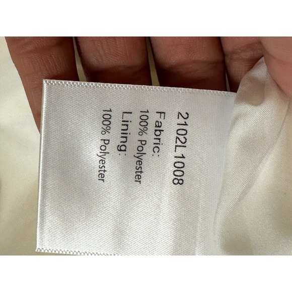 J. ING White Babydoll Mini Dress S Long Puff Sleeve Square Neck NWT Lined - Picture 6 of 13